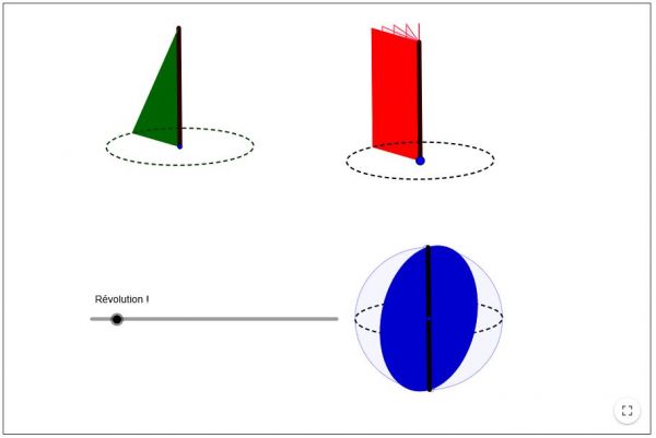 animation geogebra: solide de revolution