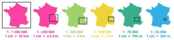 echelles classiques pour une carte